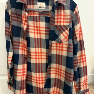 Field & Stream Plaid Shirt in Navy, Red, and Cream